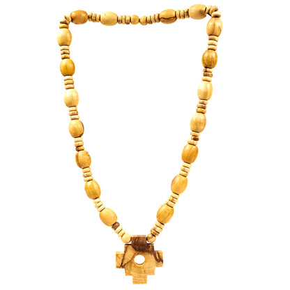 Palo Santo Shaman Necklace with Inca Cross