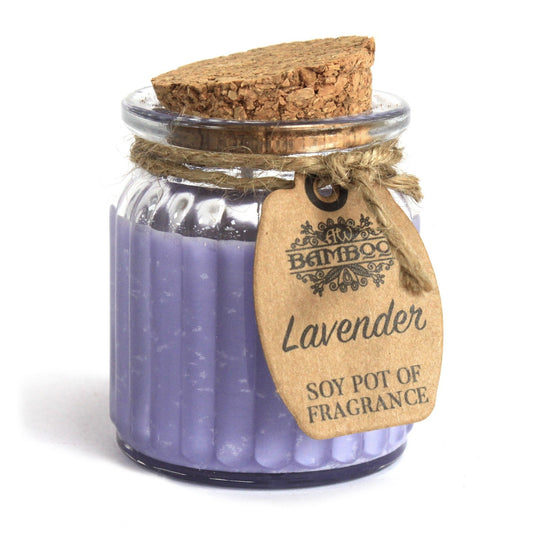 Soy candles in glass - lavender