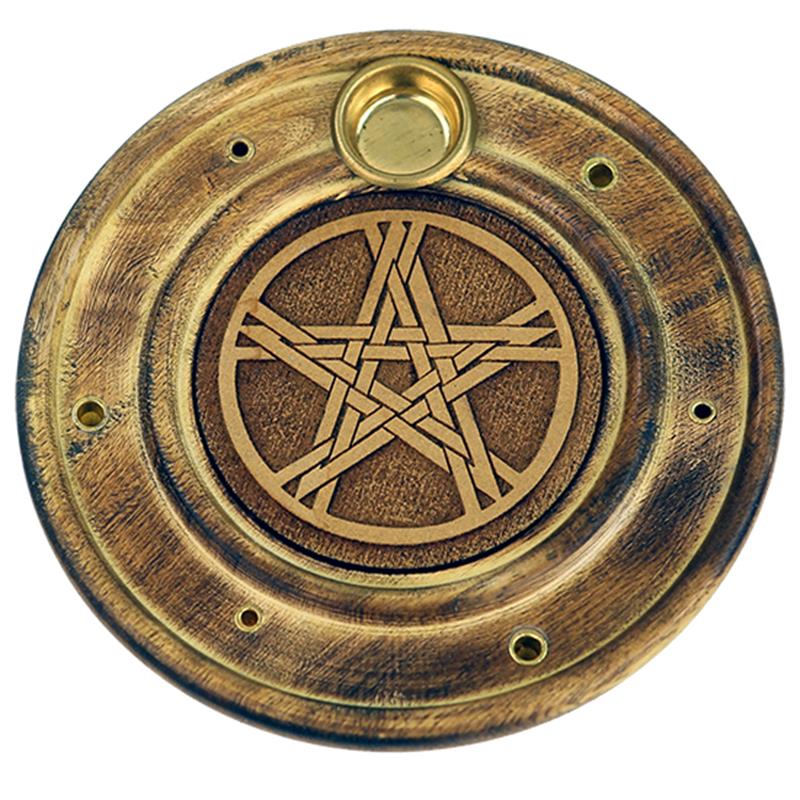 Incense stick/incense cone holder pentagram