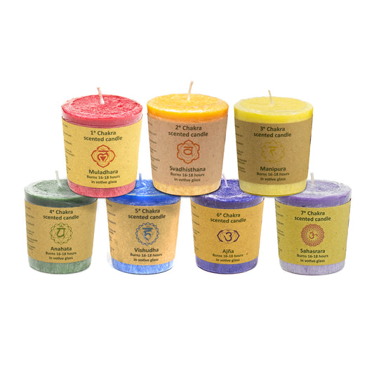 Chakra Votive scented candles 7 x in gift box