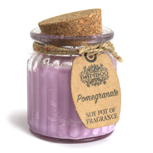 Soy candles in a glass jar - pomegranate