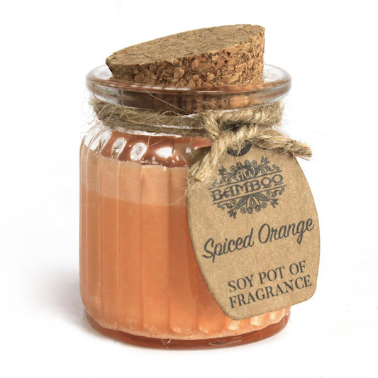 Soy candles in a glass jar - spiced orange