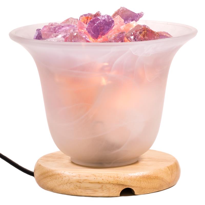 Amethyst salt crystal lamp