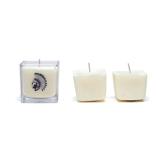 Rapeseed wax scented candle white sage refill set