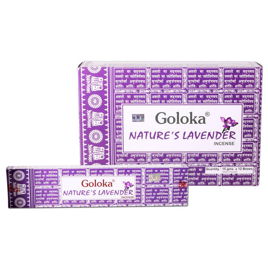 Goloka Nature's Lavender Räucherstäbchen – Beruhigender Lavendelduft für entspannte Momente