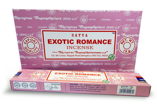 Satya Exotic Romance Räucherstäbchen – Die verführerische Melodie der exotischen Liebe