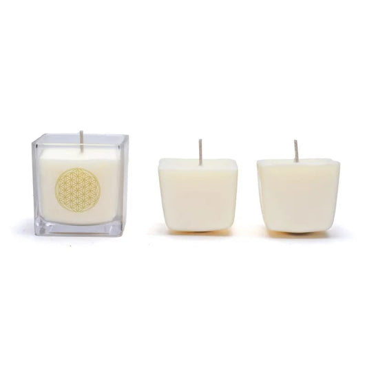 Rapeseed wax scented candle Flower of Life refill set