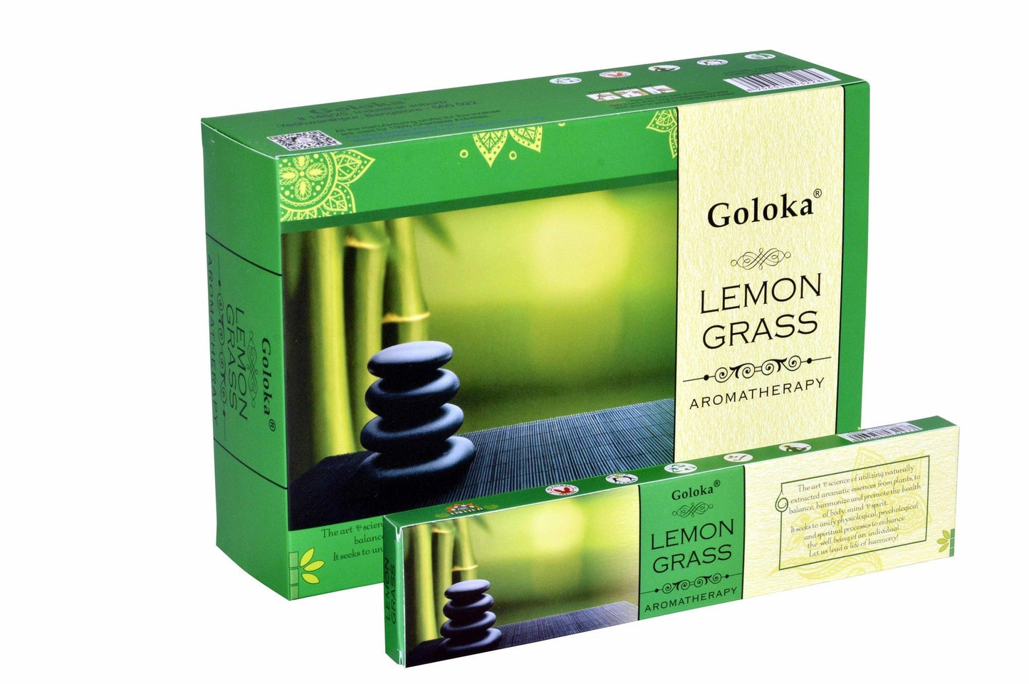 Goloka Aromatherapy Lemongrass Räucherstäbchen - Belebender Duft für Harmonie