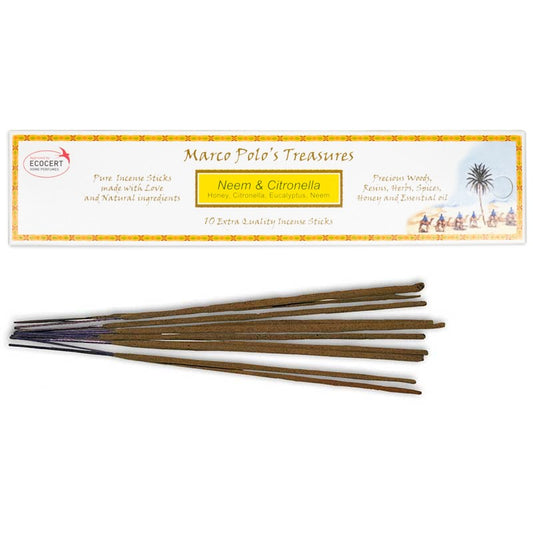 Incense sticks Marco Polo's Treasures Neem &amp; Citronella