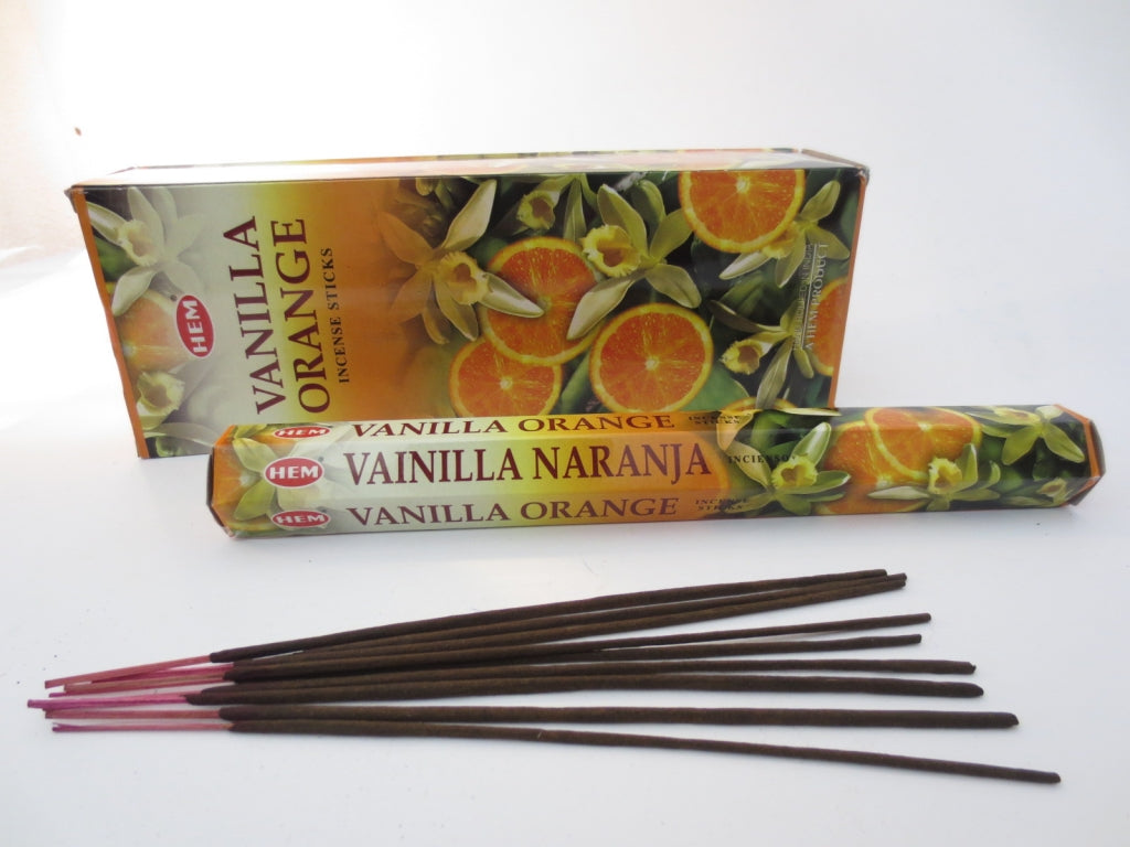 HEM Vanilla-Orange Räucherstäbchen - Verlockende Duftfusion von Vanille und Orange