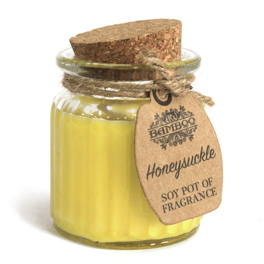 Soy candles in jars - honeysuckle