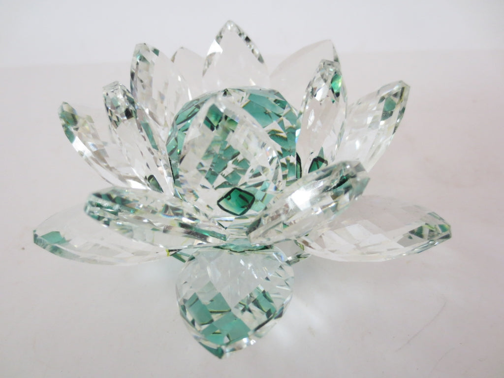 Crystal lotus flower green small