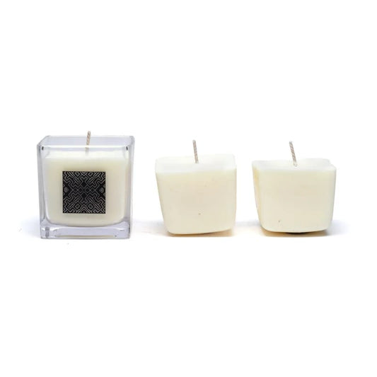 Rapeseed wax scented candle Palo Santo refill set