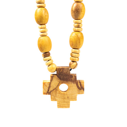 Palo Santo Shaman Necklace with Inca Cross