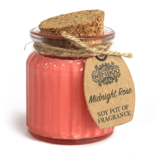 Soy candles in a glass jar - midnight rose