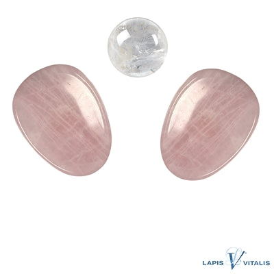 Rose quartz eye stone set