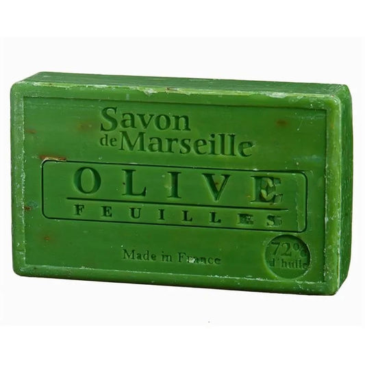 Natural Marseille soap with olive leaf